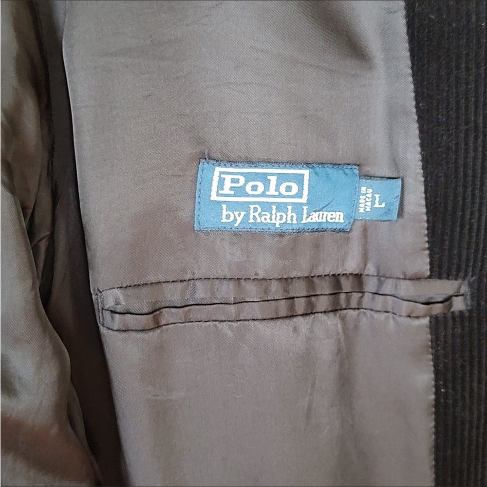 VTG Polo Ralph Lauren Corduroy Sport Coat Black Size Mens Large - Picture 5 of 10